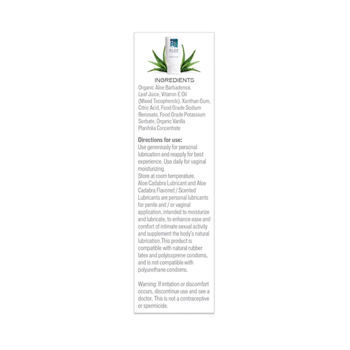 Aloe Cadabra Organic Lubricant