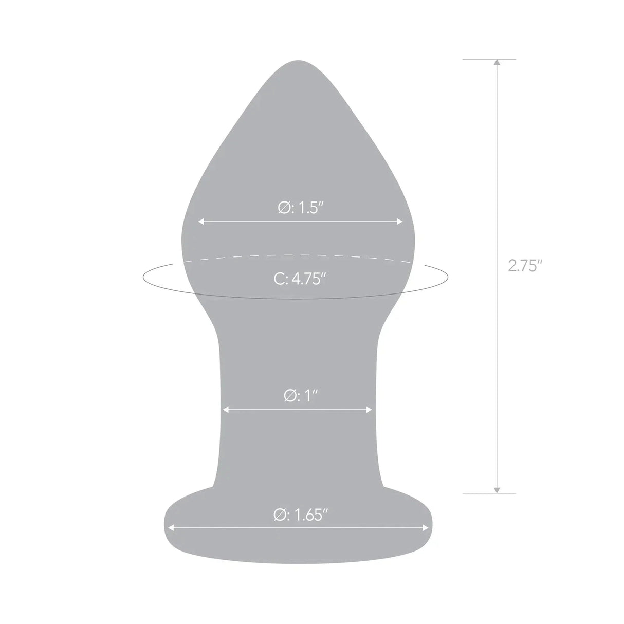 Amethyst Rain Glass Anal Butt Plug