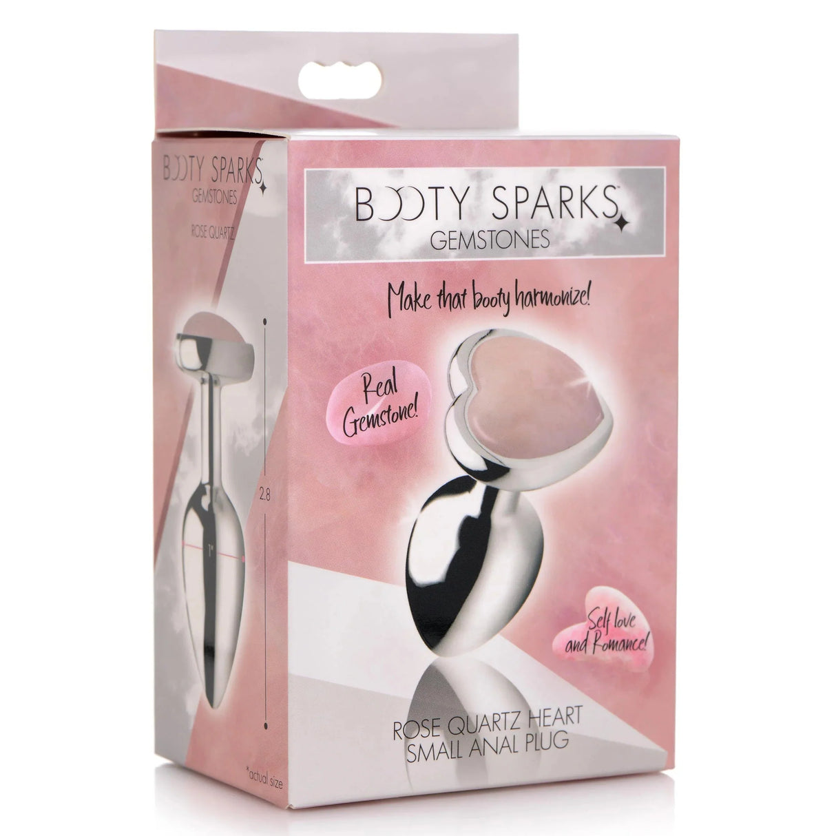 Booty Sparks Gemstones Rose Quartz Heart Anal Plug