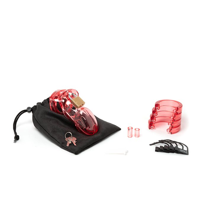 CB-3000 Red Male Chastity Device