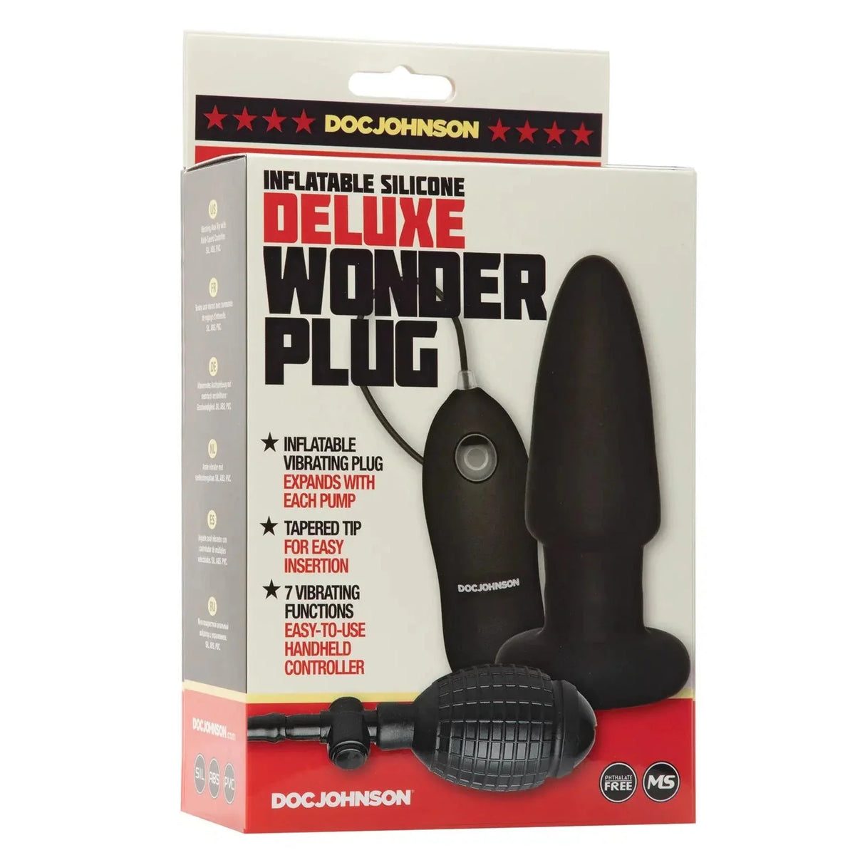 Deluxe Wonder Inflatable Vibrating Butt Plug
