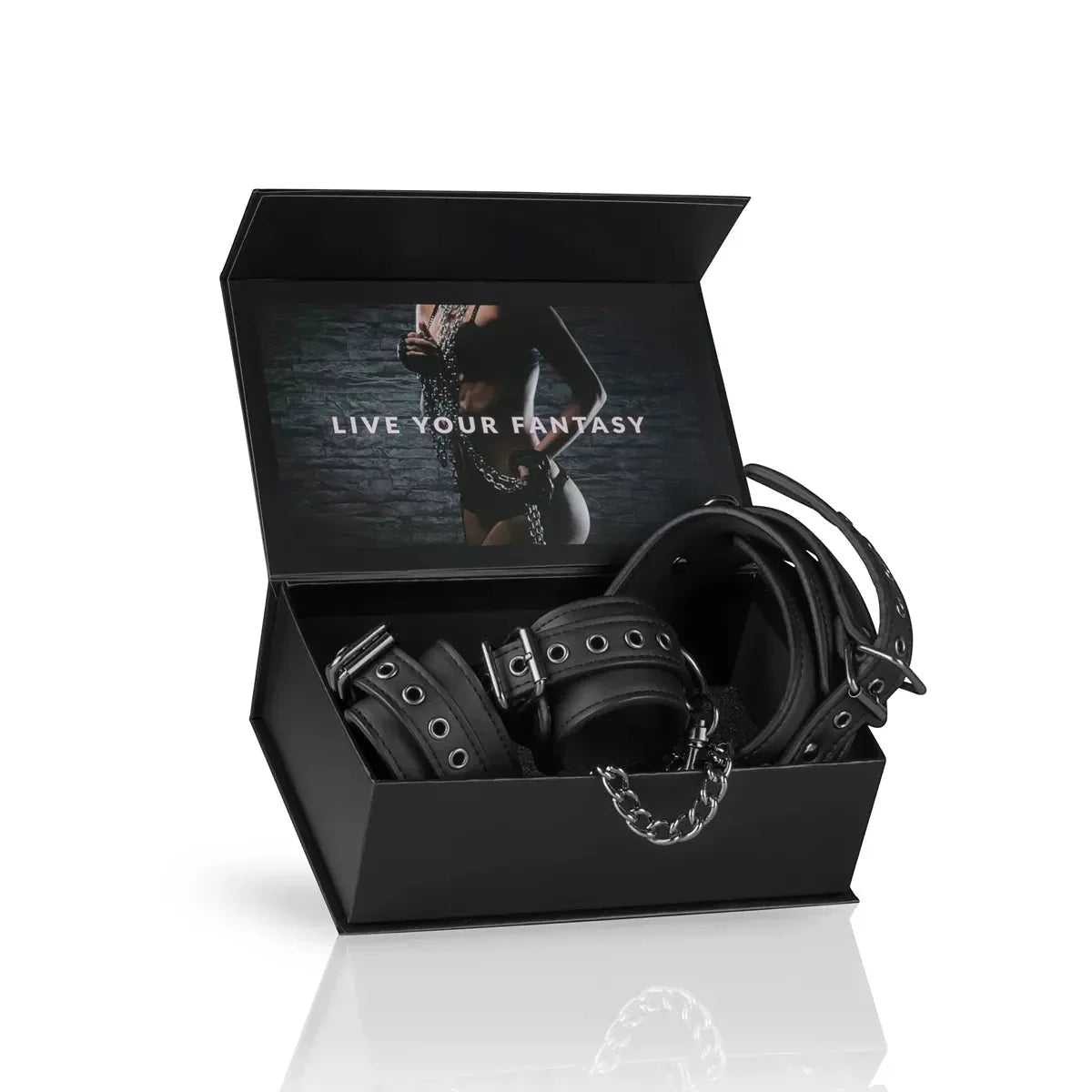 Easy Toys Faux Leather Collar with Handcuffs