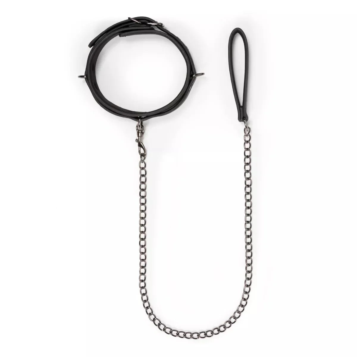 Easy Toys Fetish Faux Leather Collar with Leash