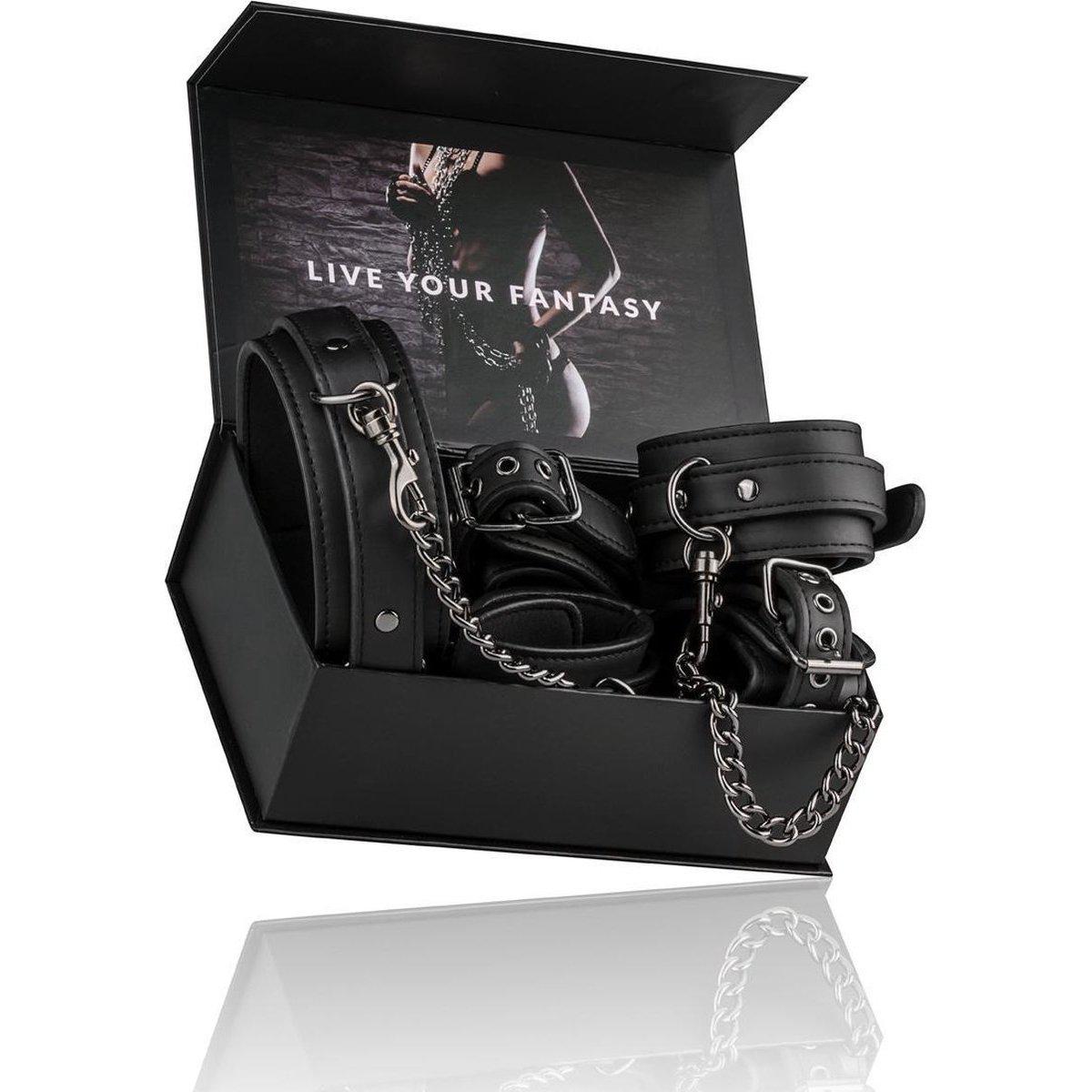Easy Toys Fetish Set with Collar, Ankle & Wrist Cuffs