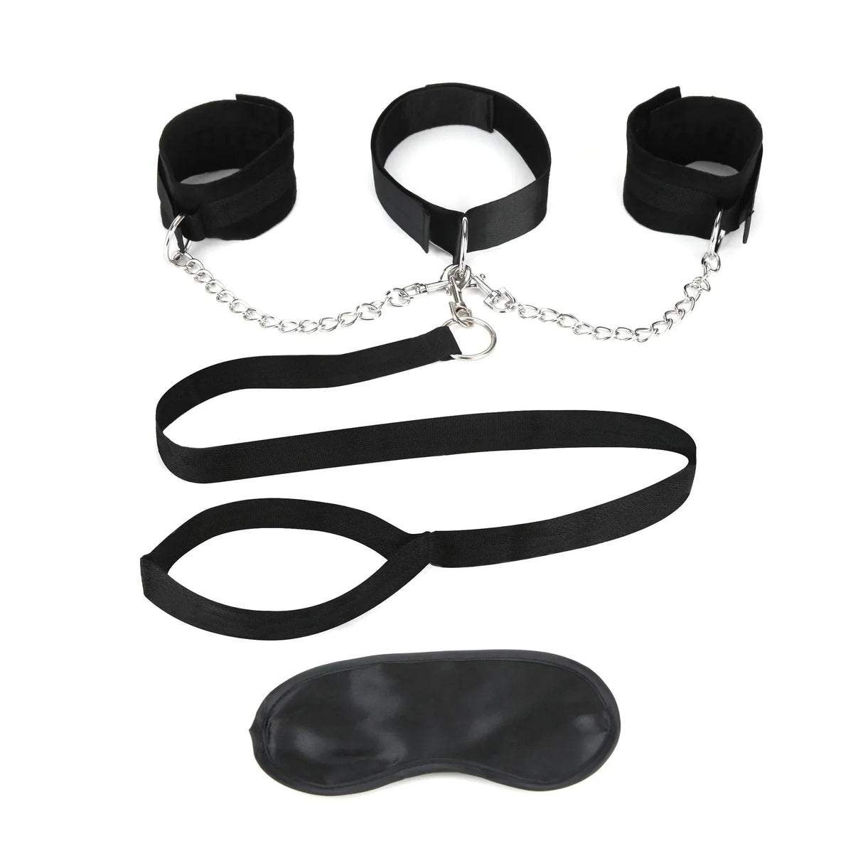Lux Fetish Collar Cuffs & Leash Set