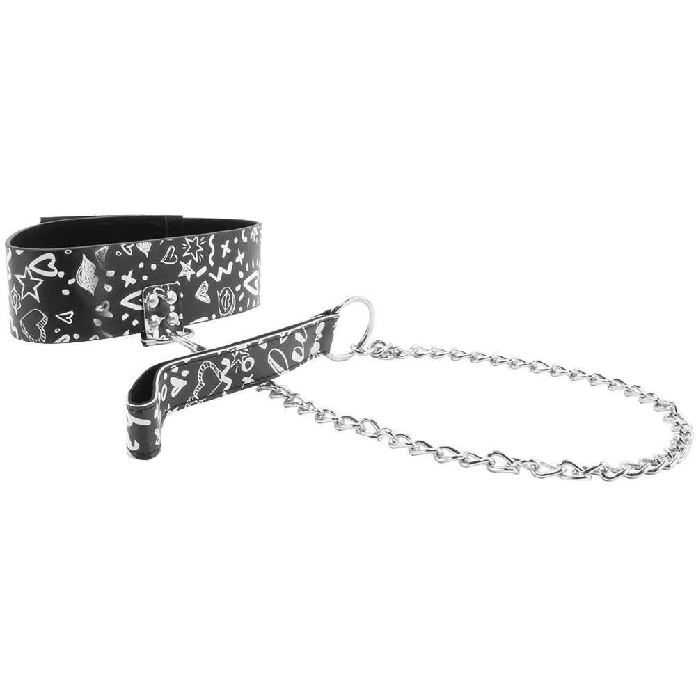 Ouch Love Street Art Leash & Collar