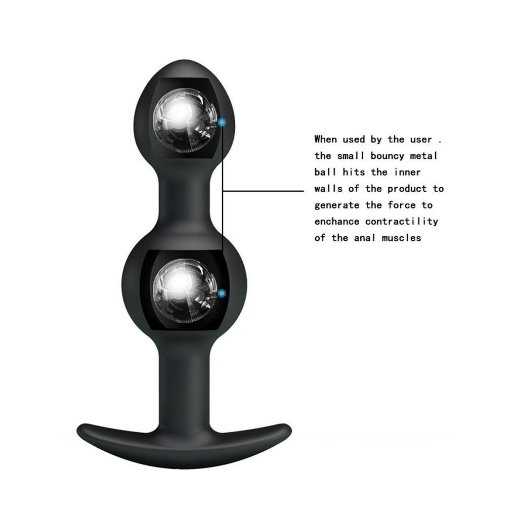 Pretty Love Silicone Anal Plug with Weighted Balls