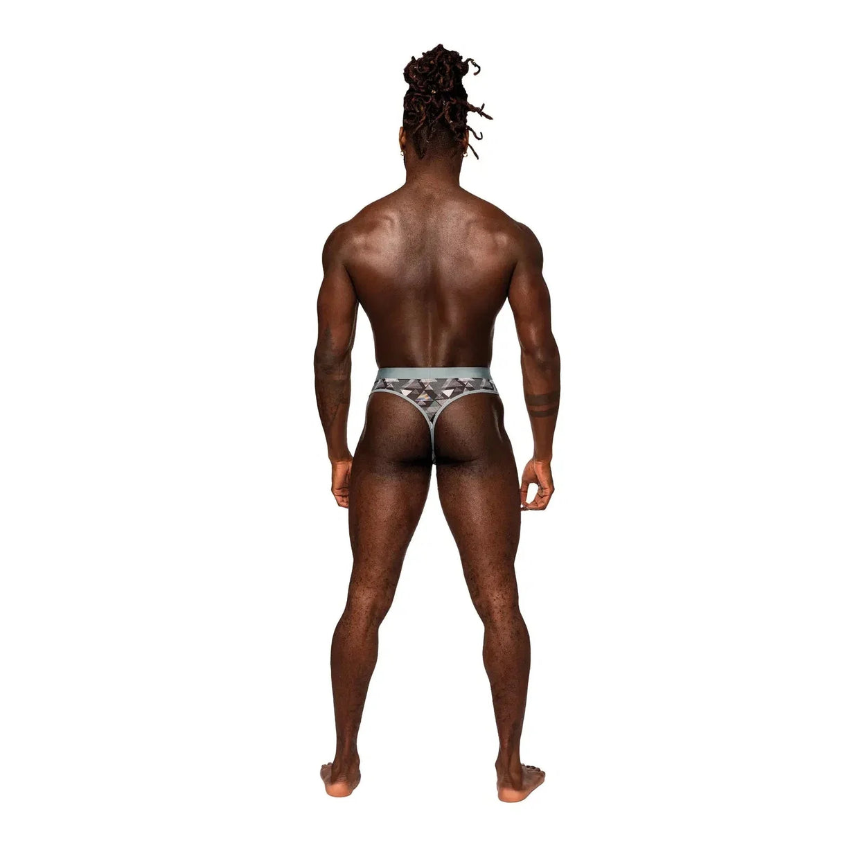 Sheer Prints Mesh Poly Spandex Thong