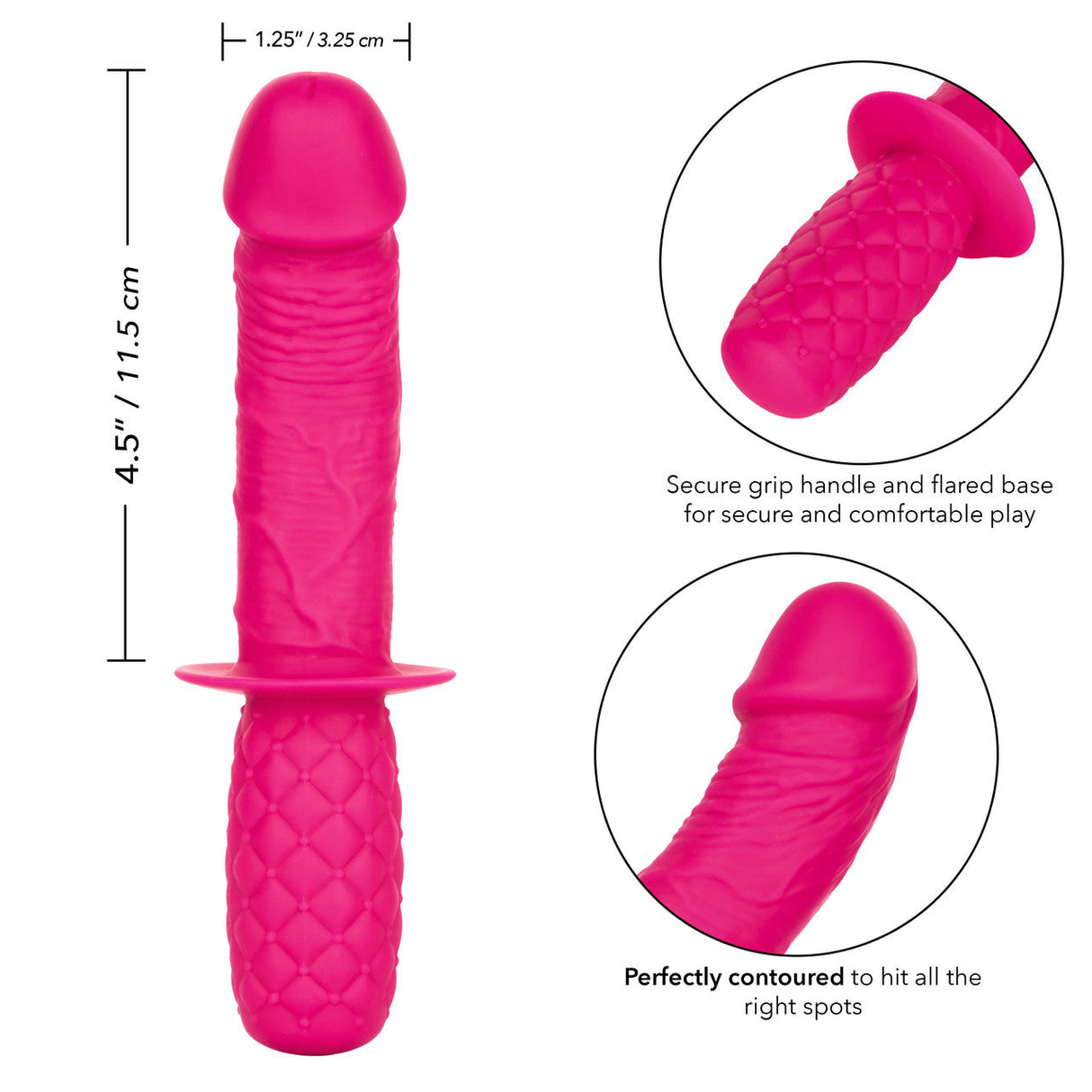 Silicone Grip G-Spot Thruster Dildo
