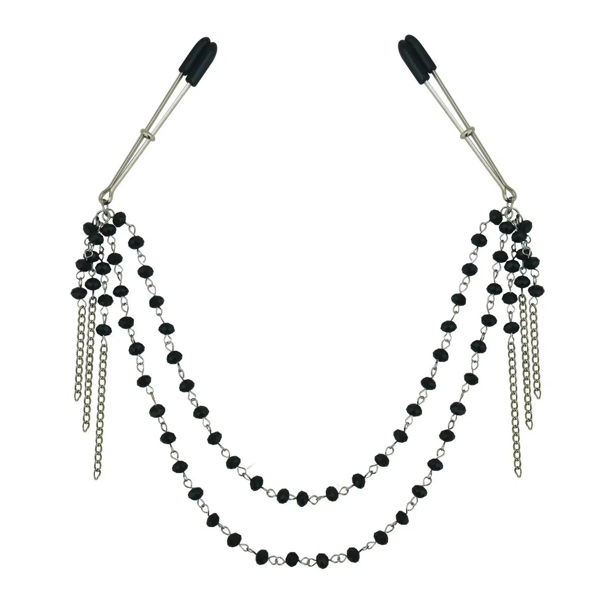 Sportsheets Midnight Black Jeweled Nipple Clips