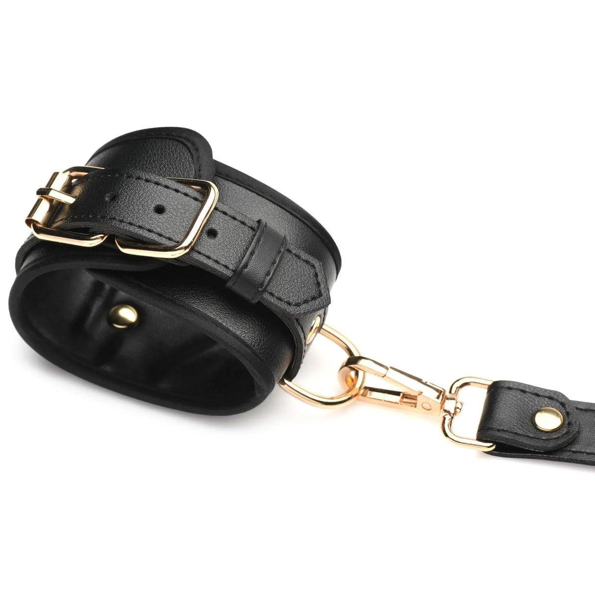 Strict Bondage Thigh Harness with Bows - Black