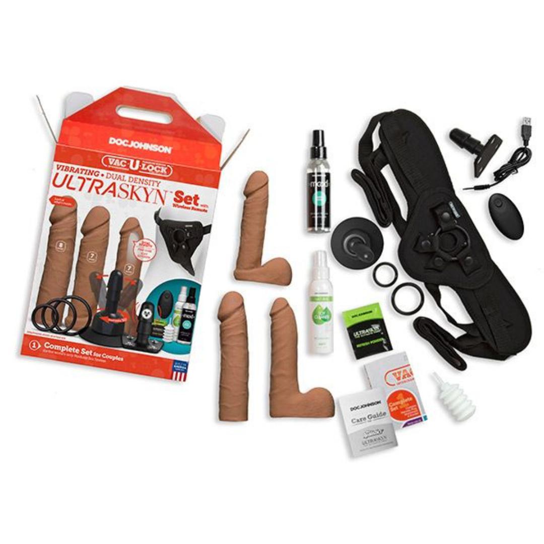Vac-U-Lock Vibrating Dual Density Ultraskyn Set with Remote
