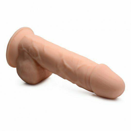 FleshStixxx Bendable Flexible Silicone Dildo with Balls