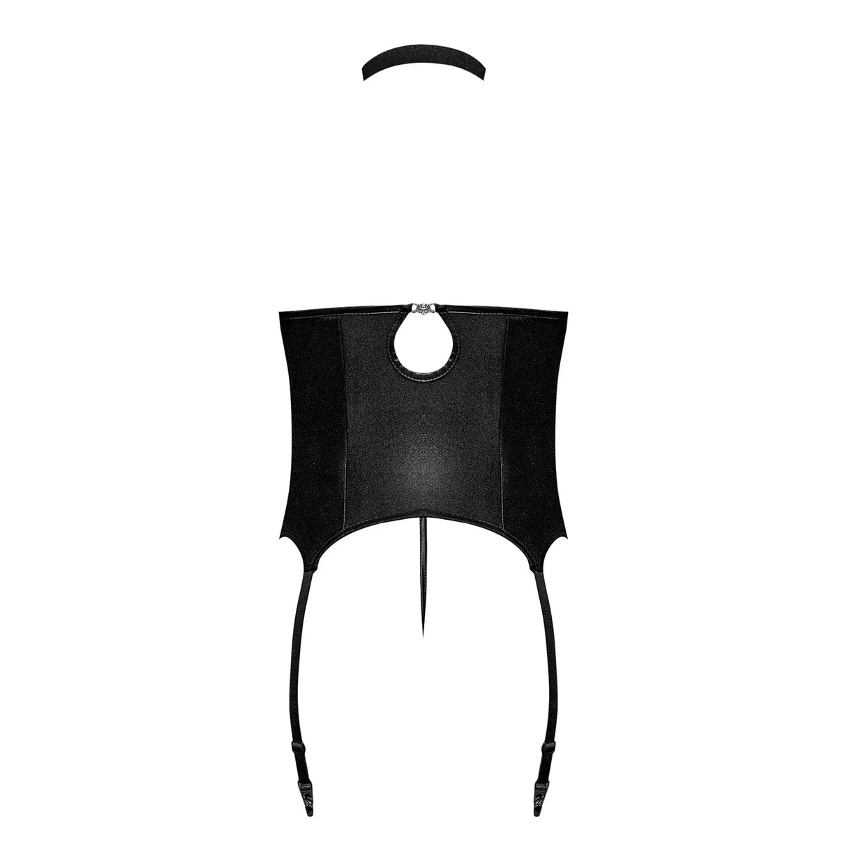 Lust Mistress Cupless Corset, Collar, Garters & G-String