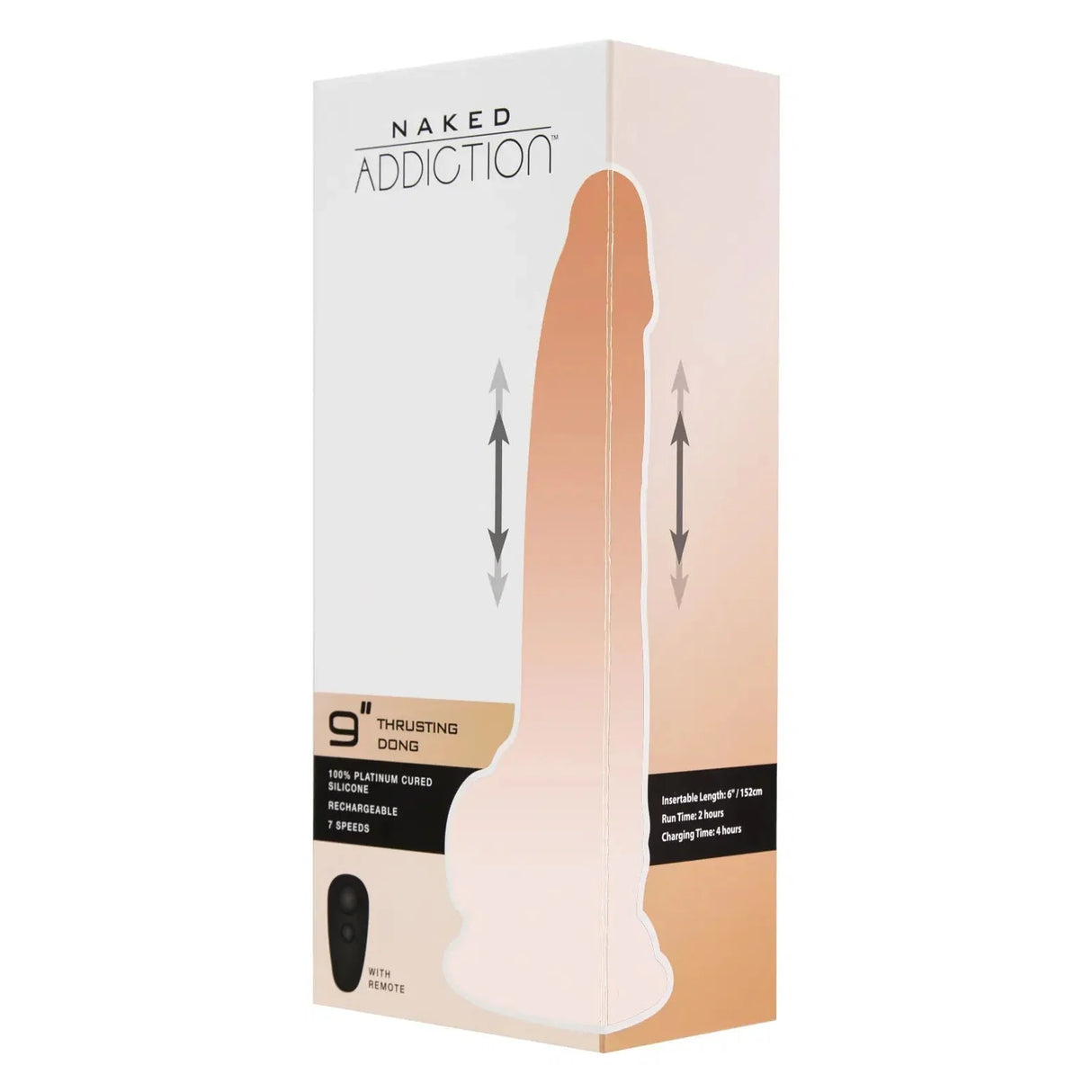 Naked Addiction 9 Inch Thrusting Dildo