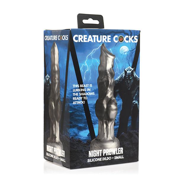 Night Prowler Silicone Silver Dildo