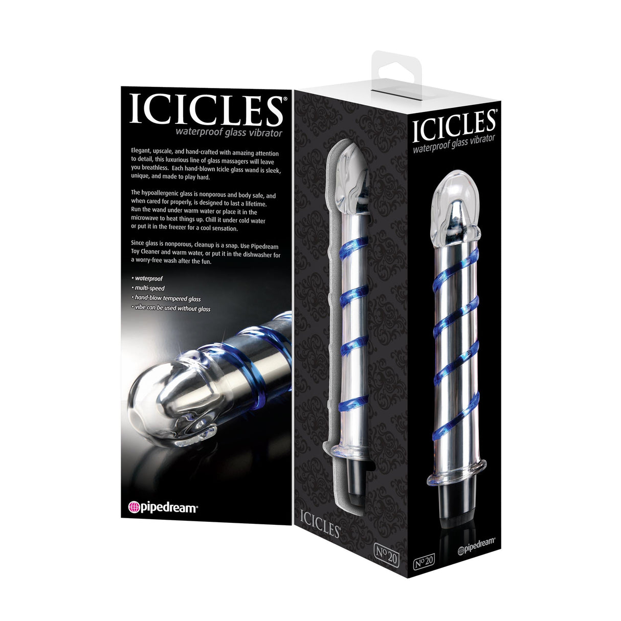 No. 20 Vibrating Glass Dildo