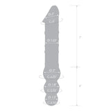 12 Inch Double Ended Glass Dildo with Anal Beads