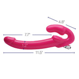 7X Revolver Slim 8 Inch Vibrating Strapless Strap-on - Pink