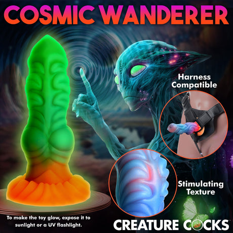 Alien Invader Glow-in-the-Dark Silicone Dildo