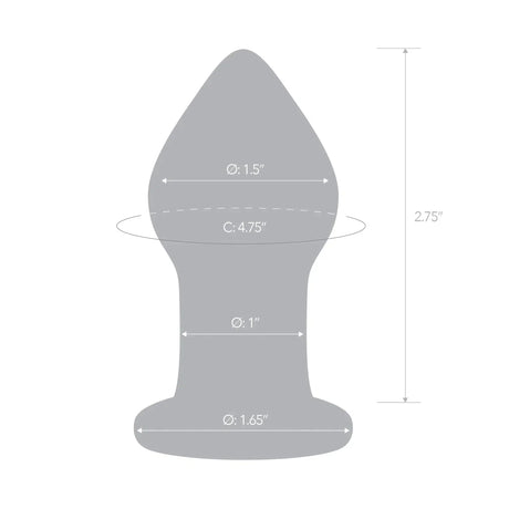 Amethyst Rain Glass Anal Butt Plug