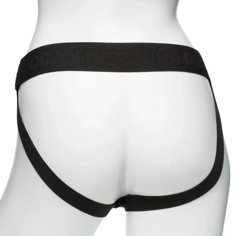 Body Extensions Be Aroused Vibrating 2 Piece Black Hollow Silicone Strap On Set