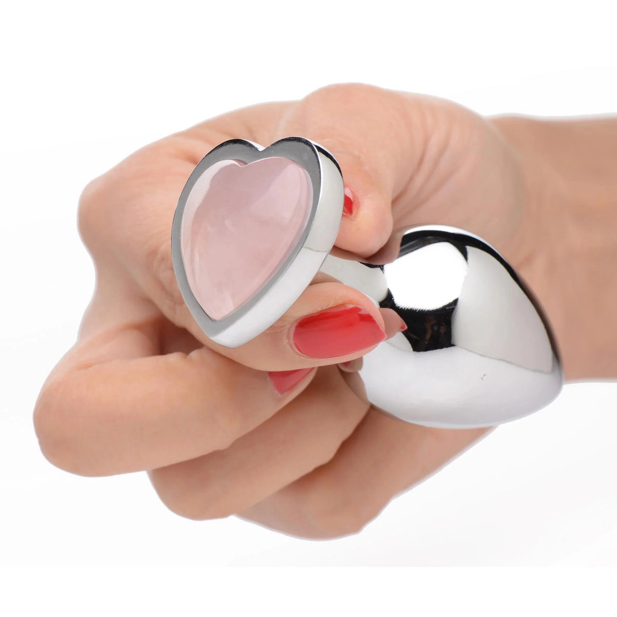 Booty Sparks Gemstones Rose Quartz Heart Anal Plug