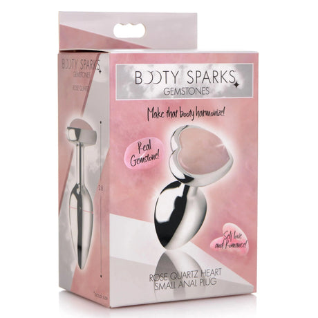 Booty Sparks Gemstones Rose Quartz Heart Anal Plug