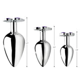 BootySparks Violet Flower Gem Anal Plug Set
