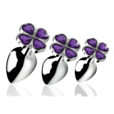 BootySparks Violet Flower Gem Anal Plug Set