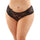 Bottoms Up Magnolia Stretch Lace Crotchless Panty With Ribbon Lace Up Front