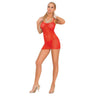 Elegant Moments Slip Style Fishnet Mini Dress