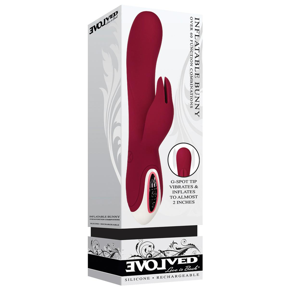 Inflatable Bunny Dual Stim Rechargeable Vibe