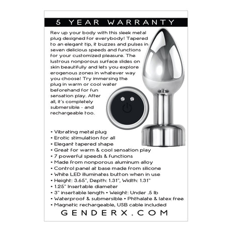 Gender X Rockin Metal Plug