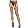 Industrial Net Stockings with Attached Garter Belt