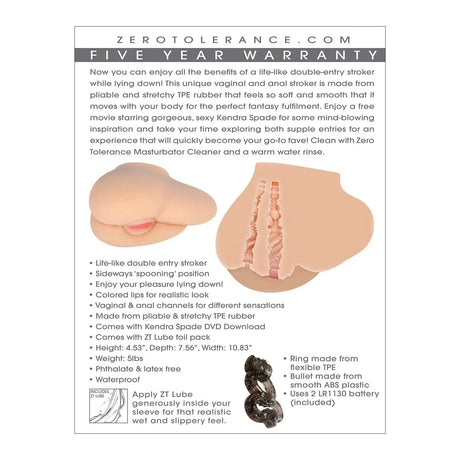 Kendra Spade Realistic Sideways Dual Entry Stroker