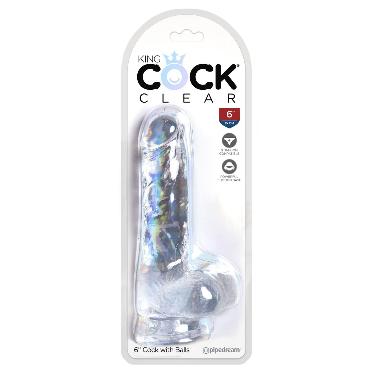 King Cock Clear Dildo with Balls