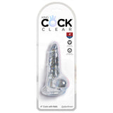 King Cock Clear Dildo with Balls