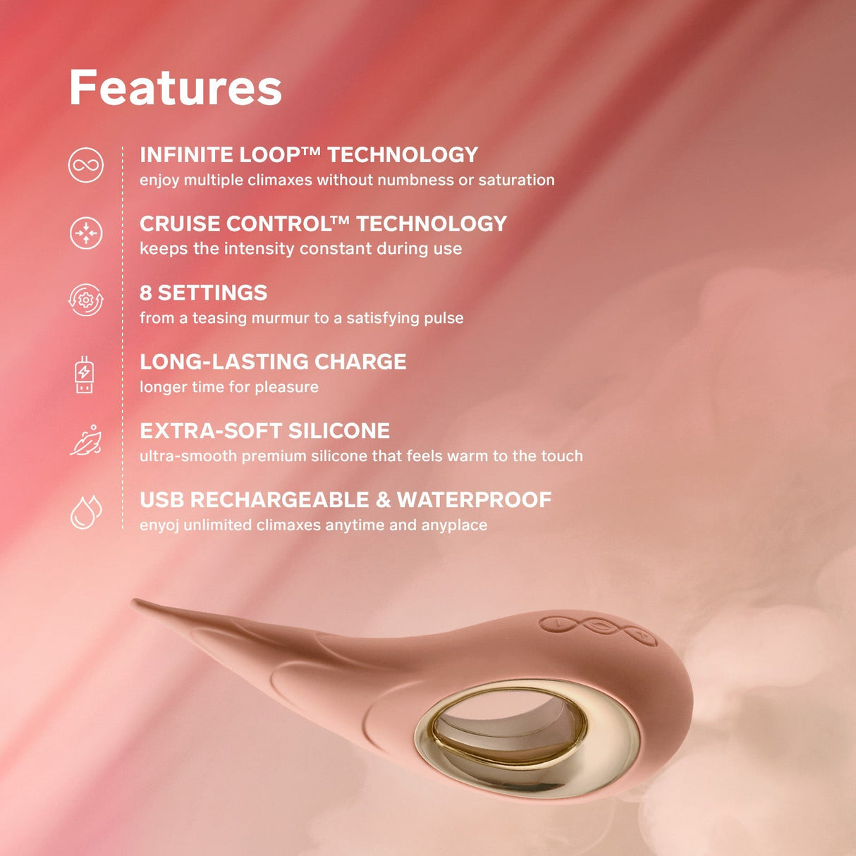 LELO DOT Cruise Clitoral Pinpoint Silicone Rechargeable Vibrator