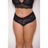 Lace & Pearl Boyshort With Satin Bow Accents