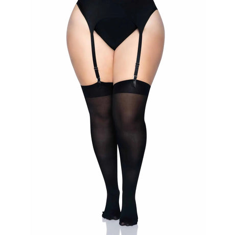 Leg Avenue Opaque Nylon Over Thigh Highs