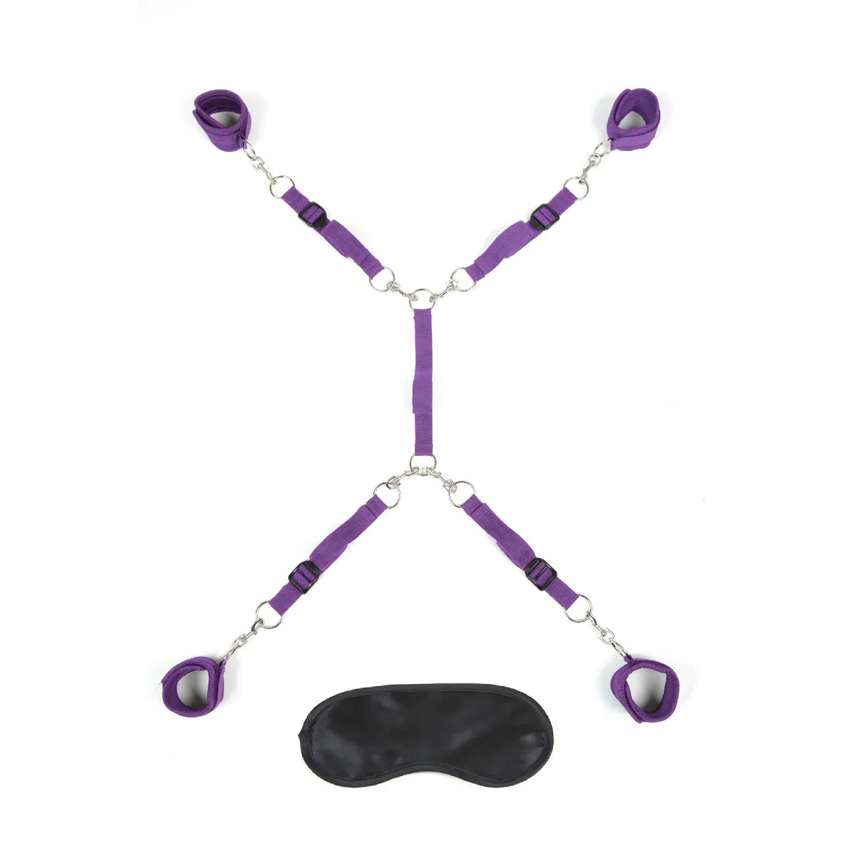 Lux Fetish 7 Piece Bed Spreader Restraint Set