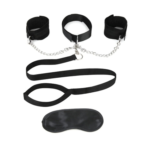 Lux Fetish Collar Cuffs & Leash Set
