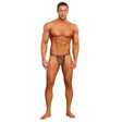 Male Power Posing Strap Thong with Animal Print
