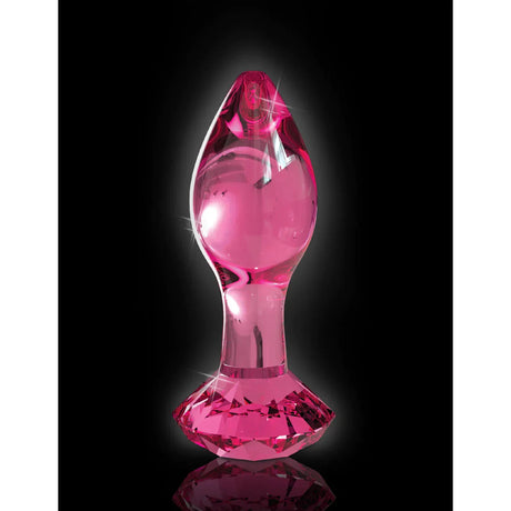 No. 79 Glass Diamond Butt Plug - Pink