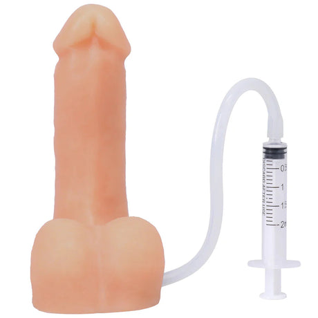 POP N' Play Squirting Packer Dildo - Cream