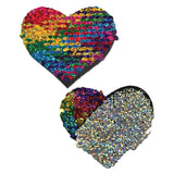 Pastease Color Changing Sequin Heart Nipple Pasties