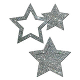 Pastease Peek-a-Boob Glitter Frame & Center Nipple Pasties
