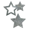 Pastease Peek-a-Boob Glitter Frame & Center Nipple Pasties