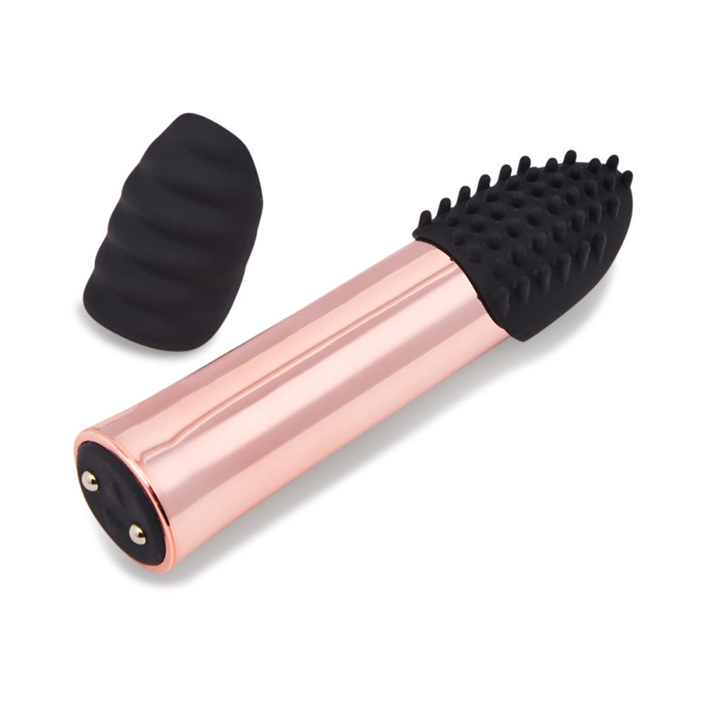 Point Plus Rechargeable Bullet Vibrator with Textured Tips